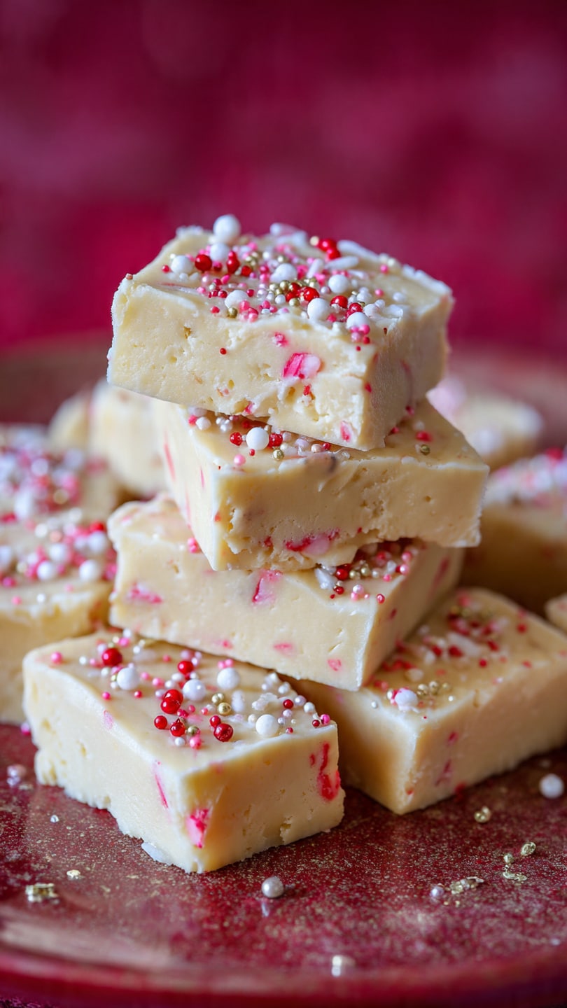 Christmas Cake Batter Fudge