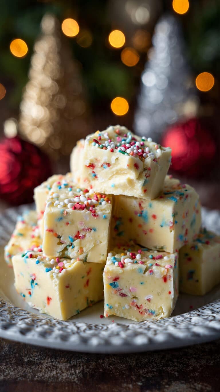 Christmas Cake Batter Fudge