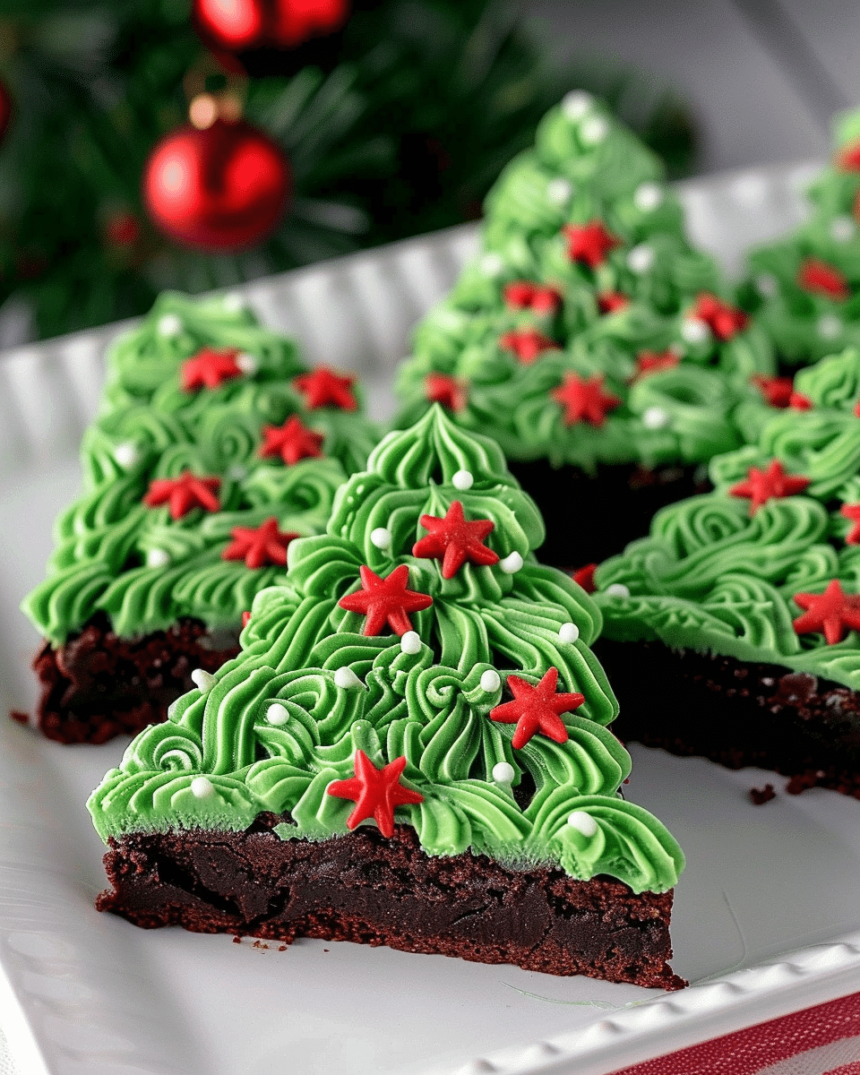 Christmas Tree Brownies