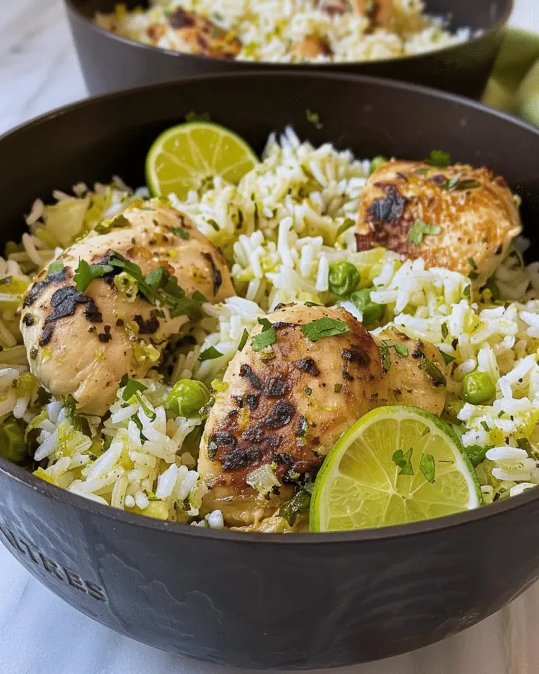One Pan Cilantro Lime Chicken and Rice with Black Beans