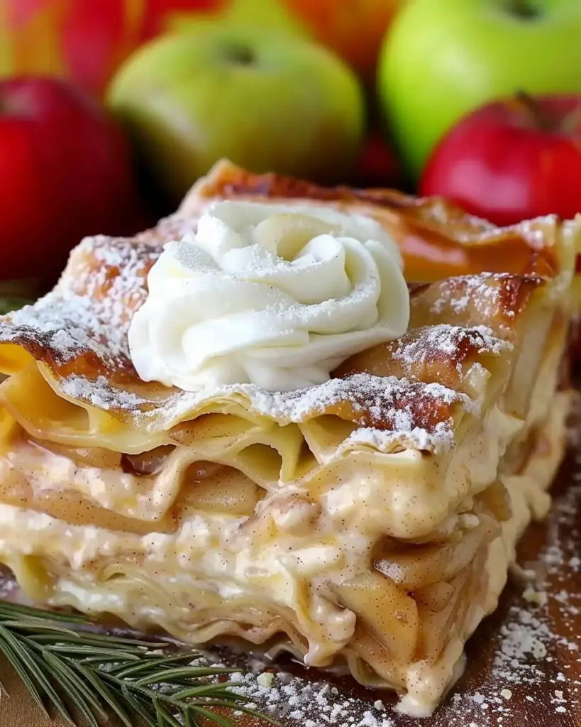 Cinnamon Roll Apple Lasagna