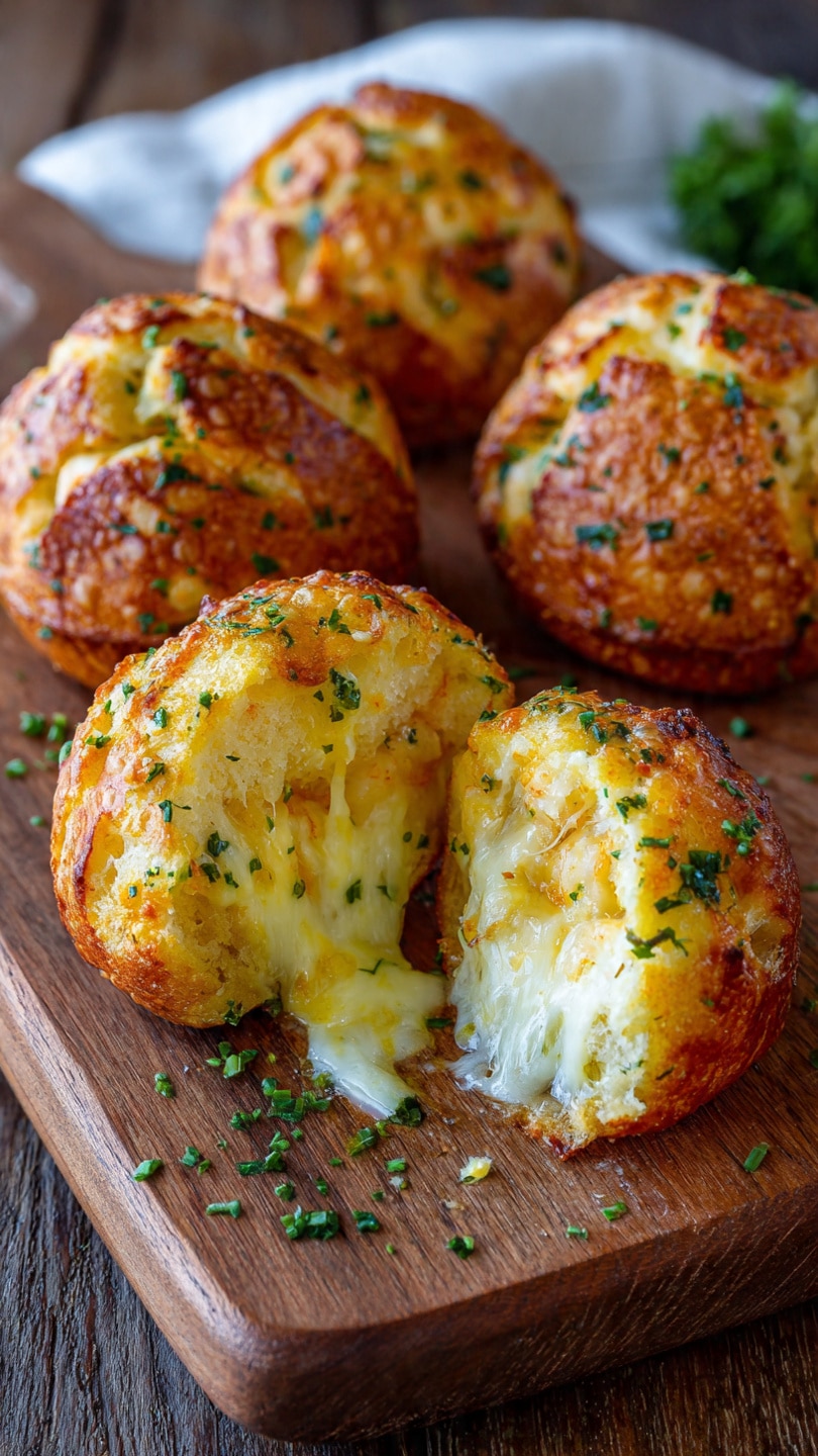 Crabby Shrimp Garlic Bread Bombs With Melty Cheese