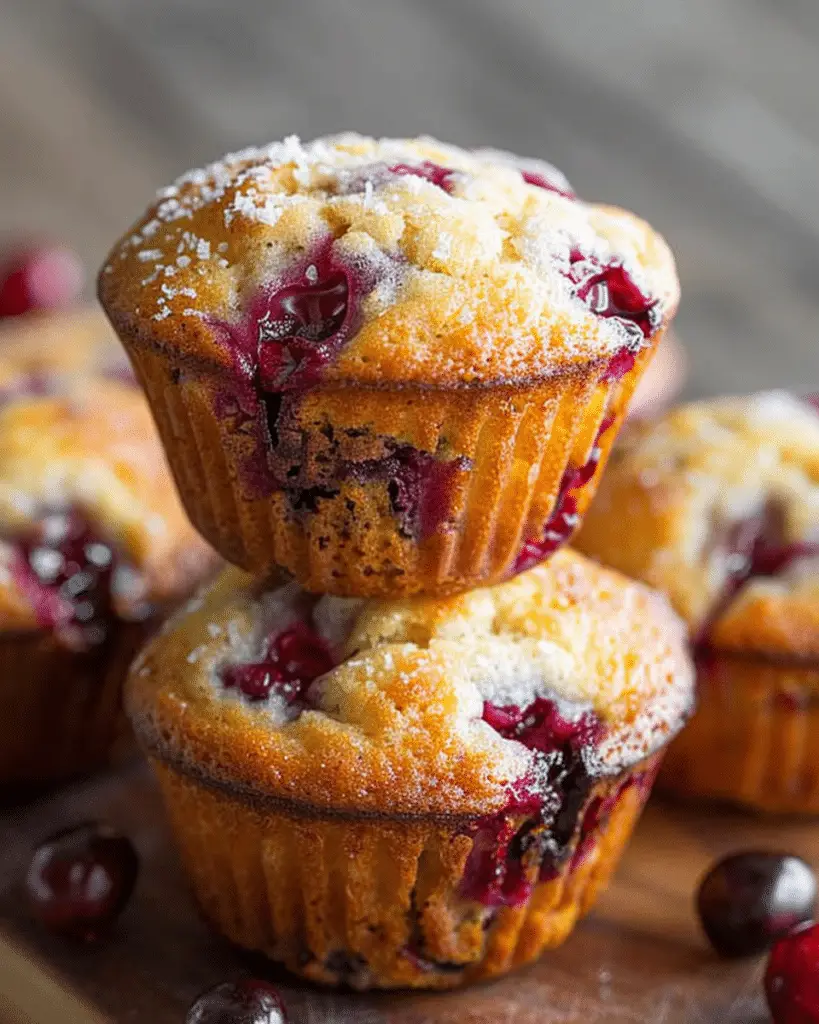 Cranberry Orange Breakfast Muffins with Holiday Glow