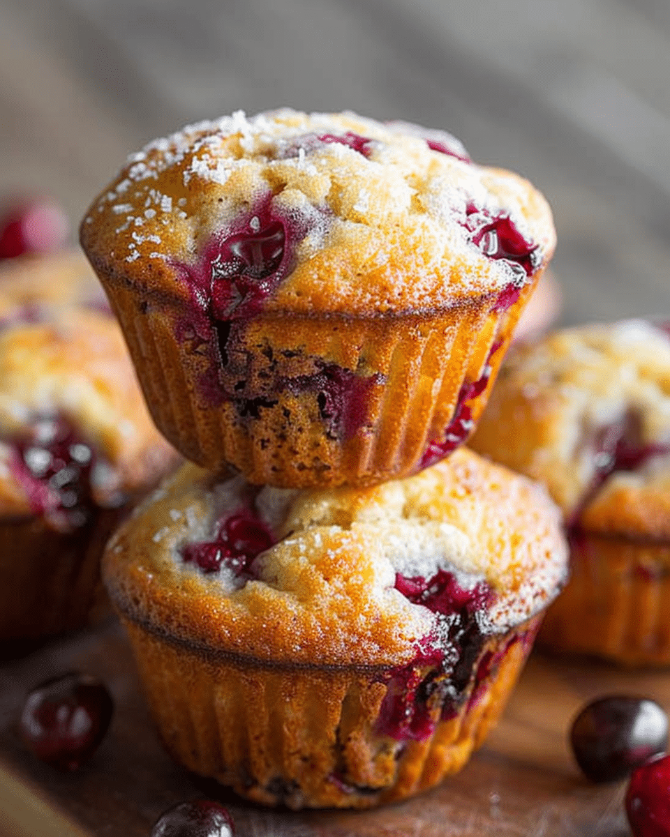 Cranberry Orange Breakfast Muffins with Holiday Glow