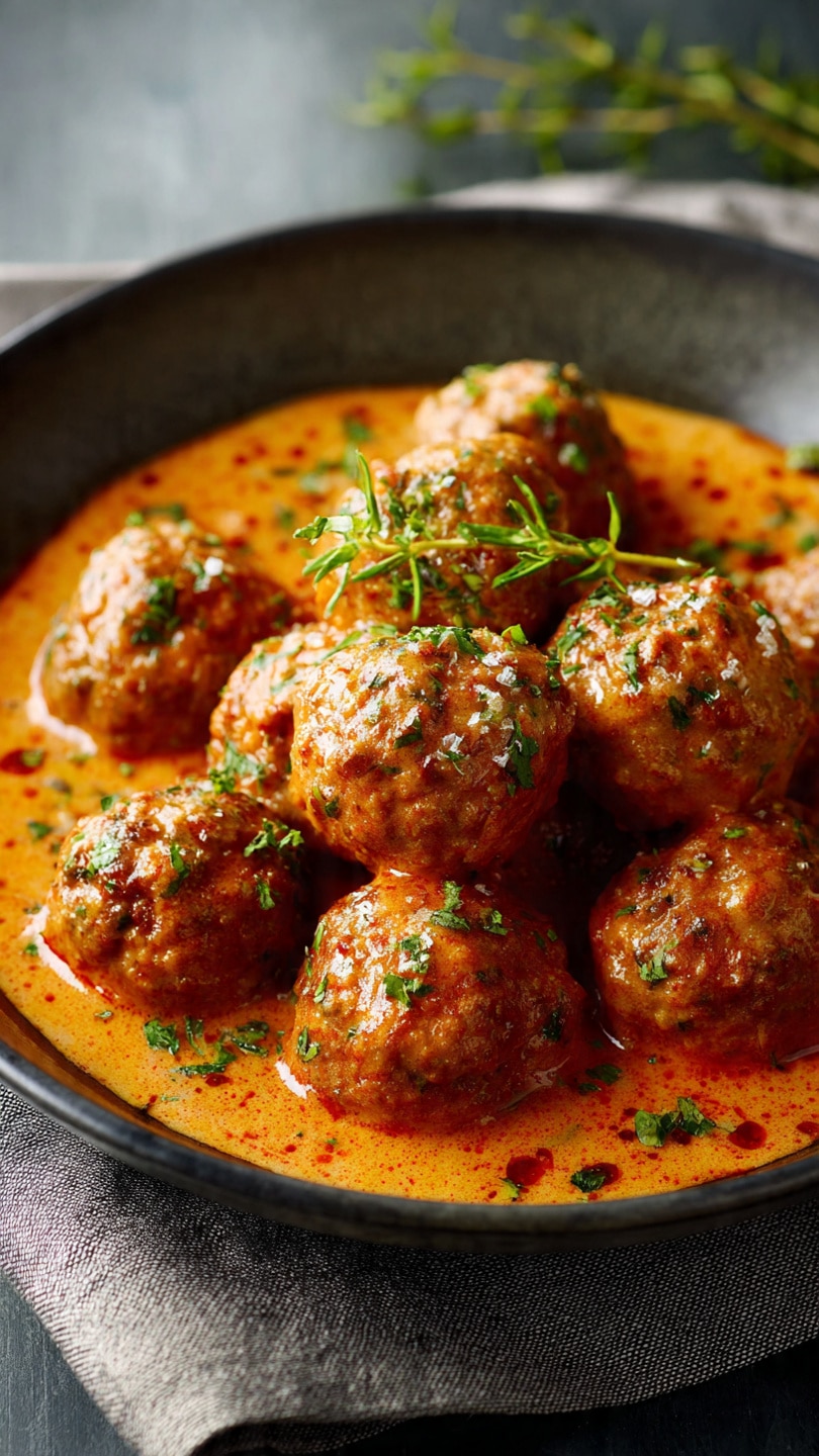 Creamy Tuscan Low-Carb Meatballs