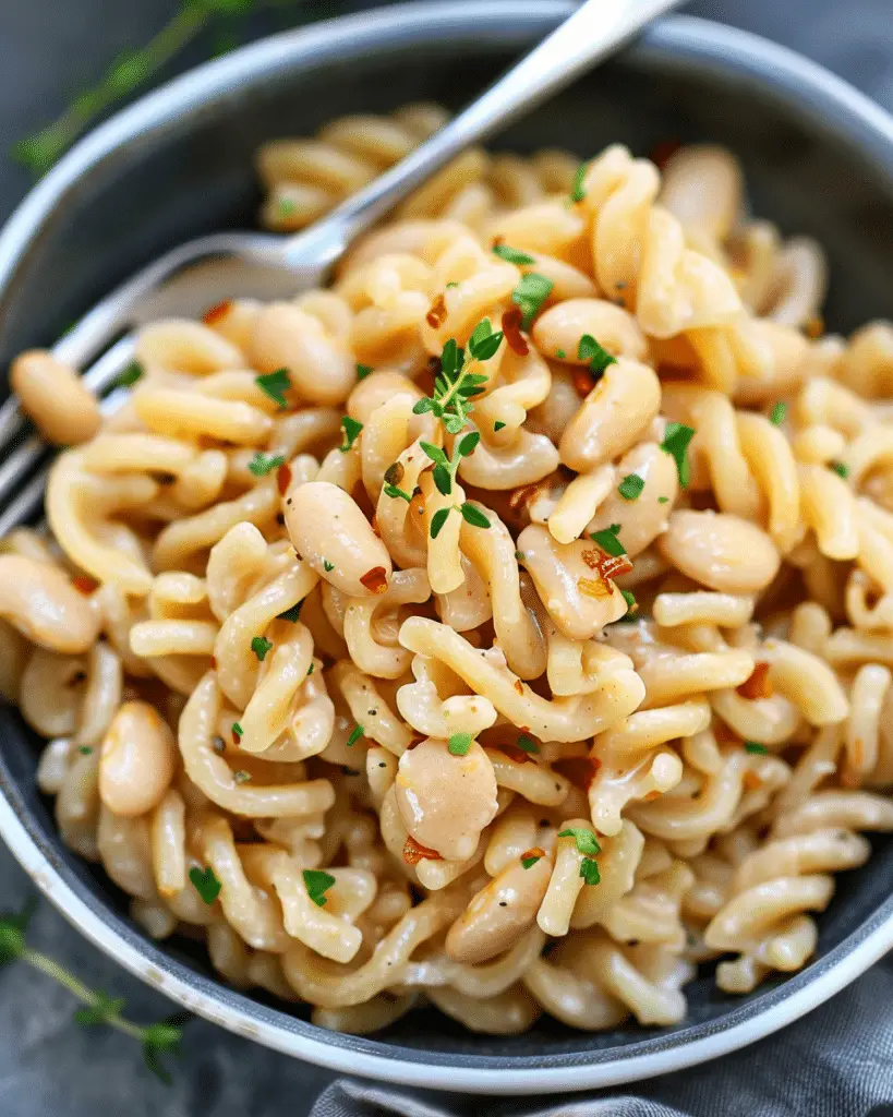 Easy, Creamy White Bean Pasta