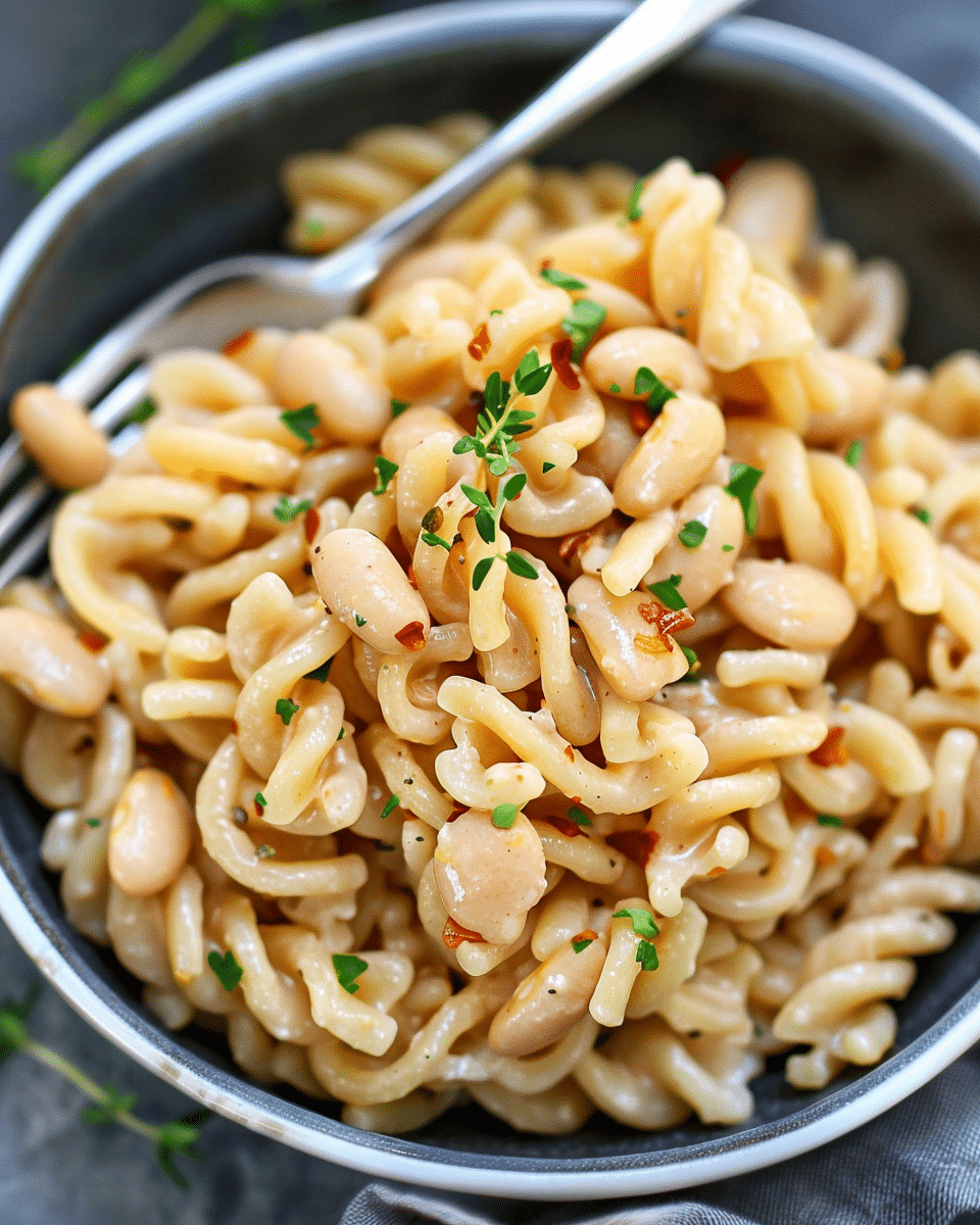 Easy, Creamy White Bean Pasta