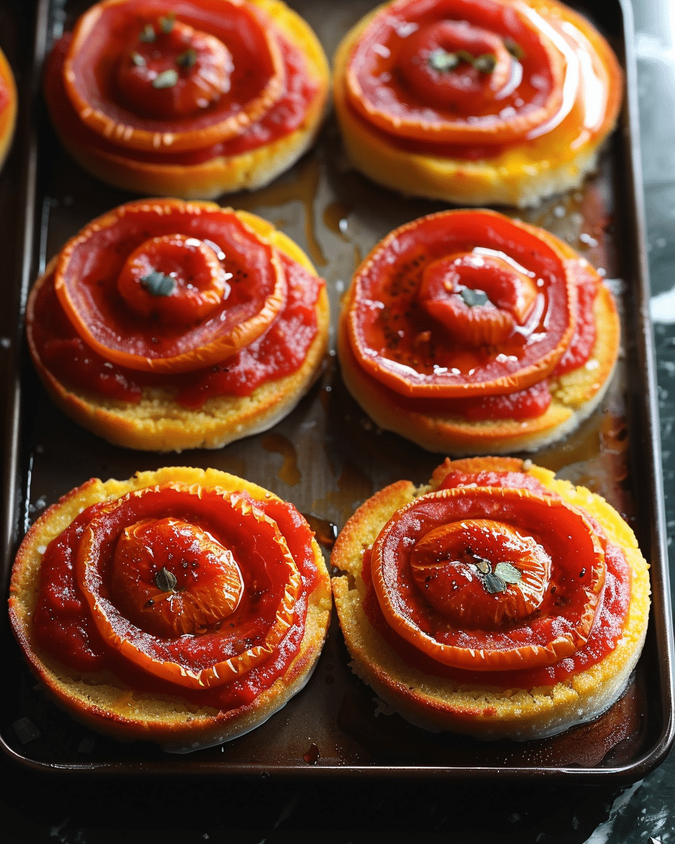 Crispy Polenta Bites with Jammy Tomato Topper
