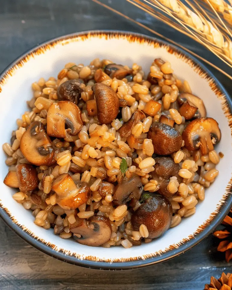 Double Mushroom Barley Pilaf