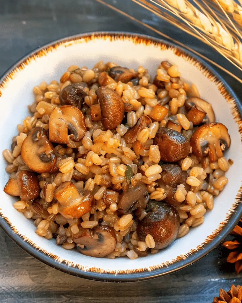Double Mushroom Barley Pilaf