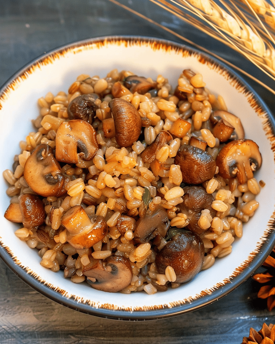 Double Mushroom Barley Pilaf