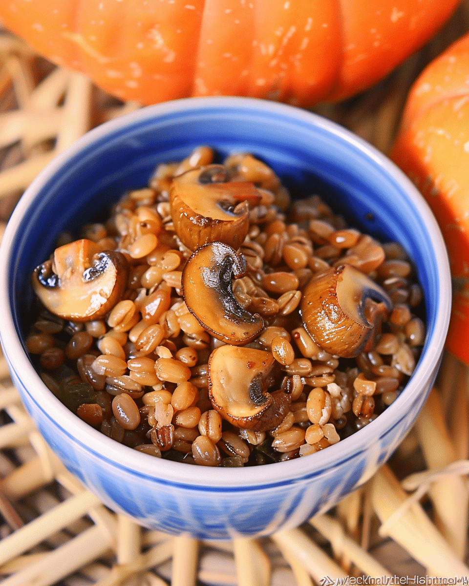 Double Mushroom Barley Pilaf