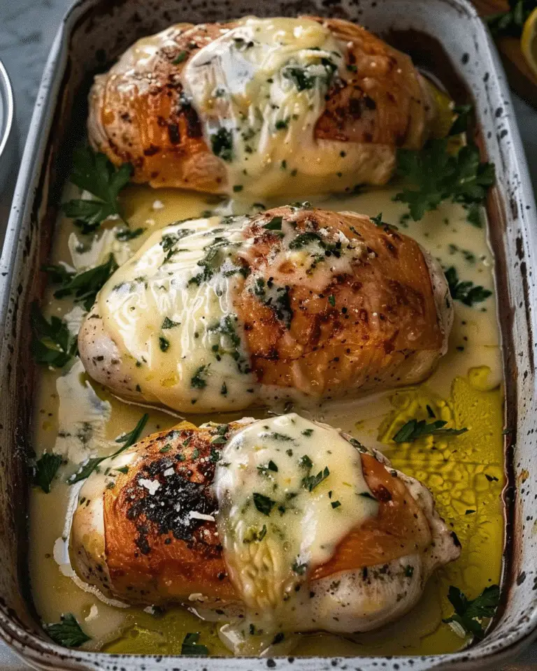 Easy Chicken Pillows with Creamy Parmesan Sauce