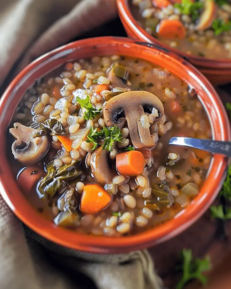 Easy Mushroom Barley Soup