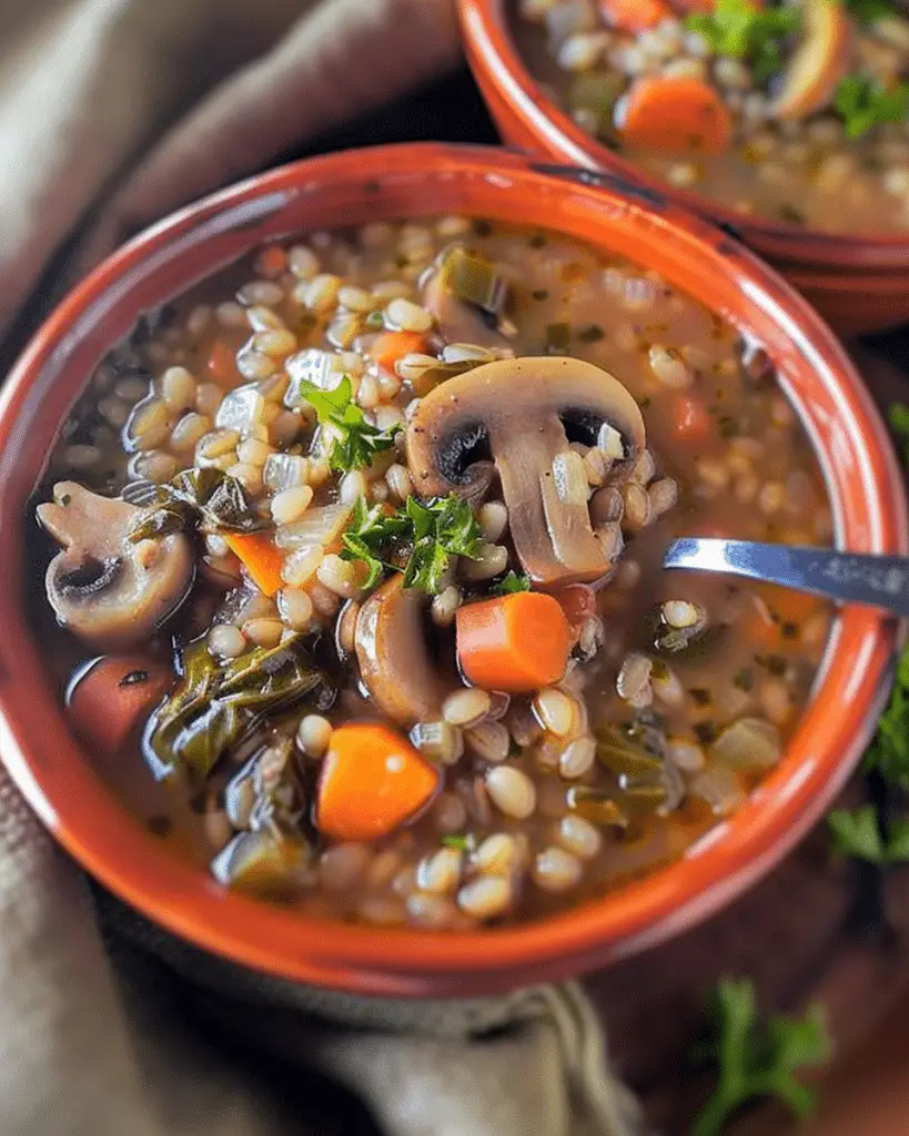 Easy Mushroom Barley Soup