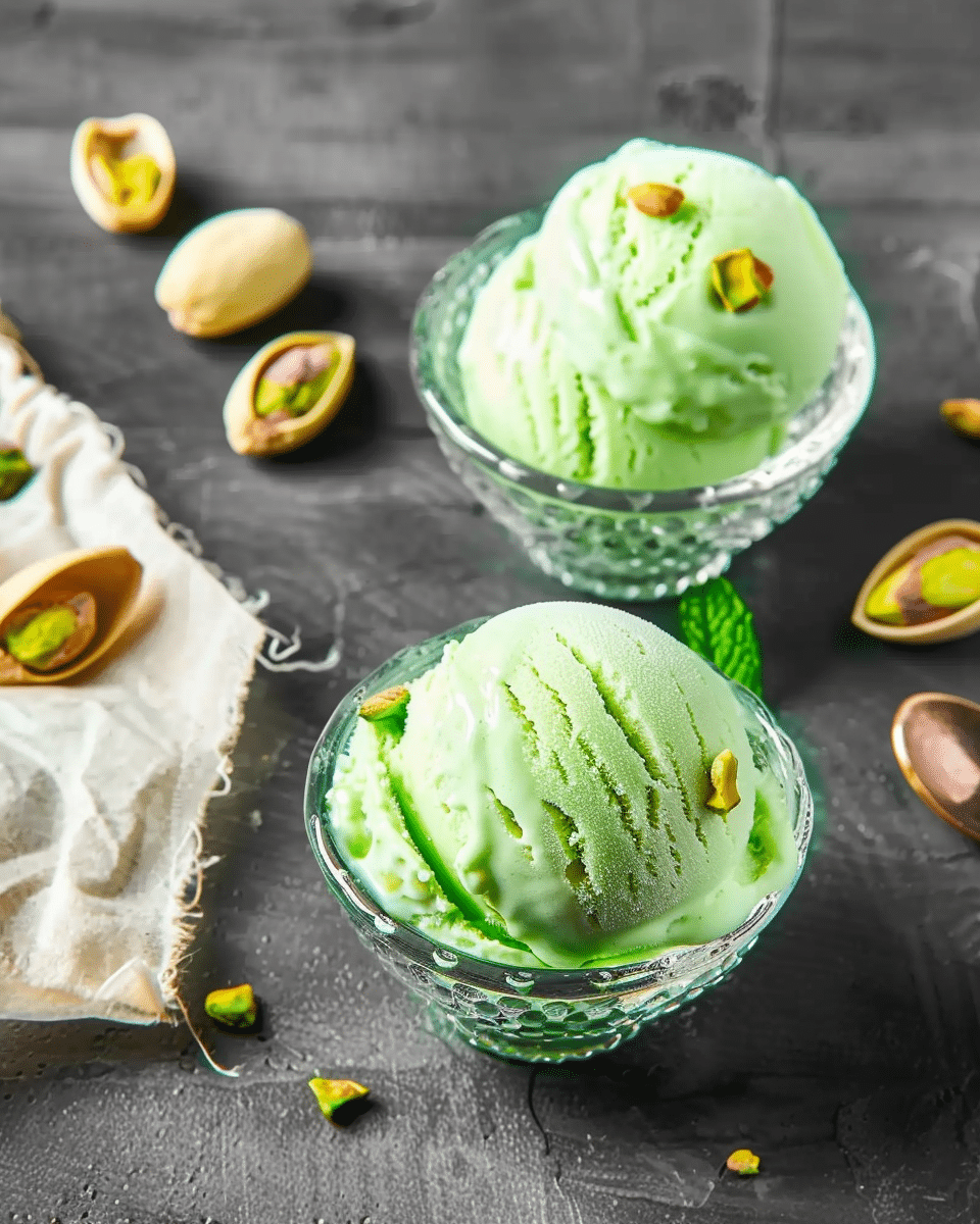 From-Scratch Real Pistachio Ice Cream