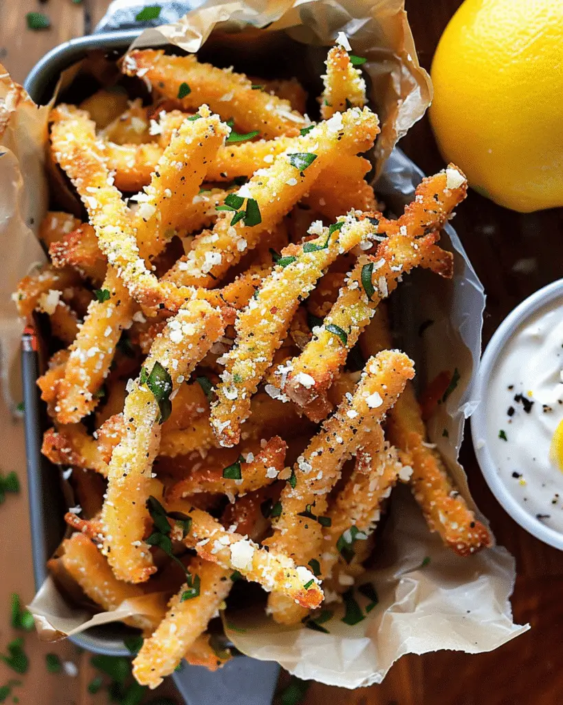 How To Make Garlic Parmesan Herb Butter Polenta Fries with Lemon Aioli