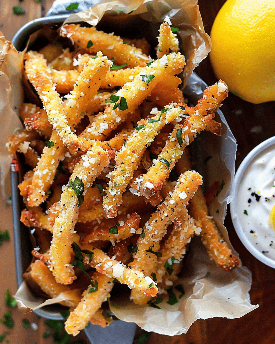 How To Make Garlic Parmesan Herb Butter Polenta Fries with Lemon Aioli