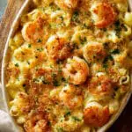 Garlicky Shrimp Pasta Bake