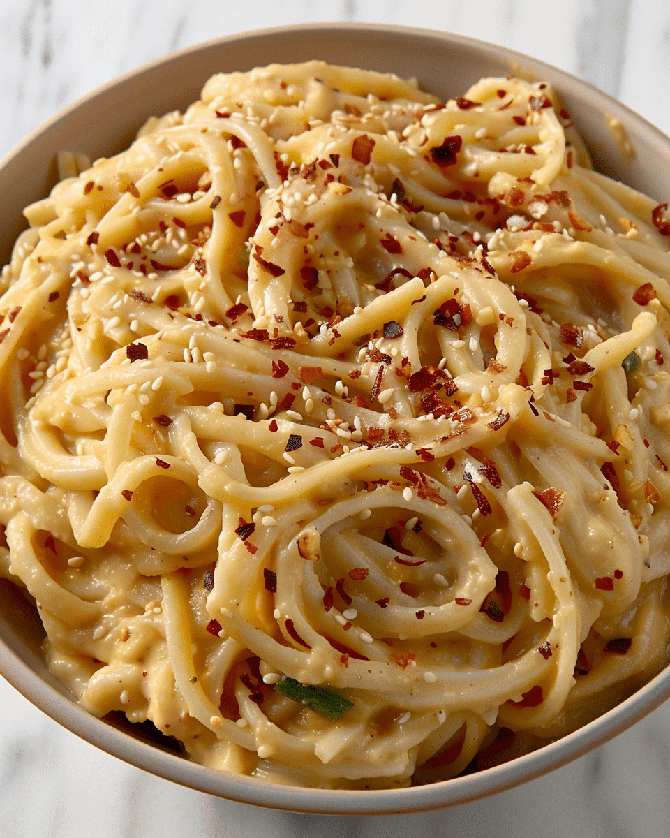 Garlicky Miso-Tahini Noodles