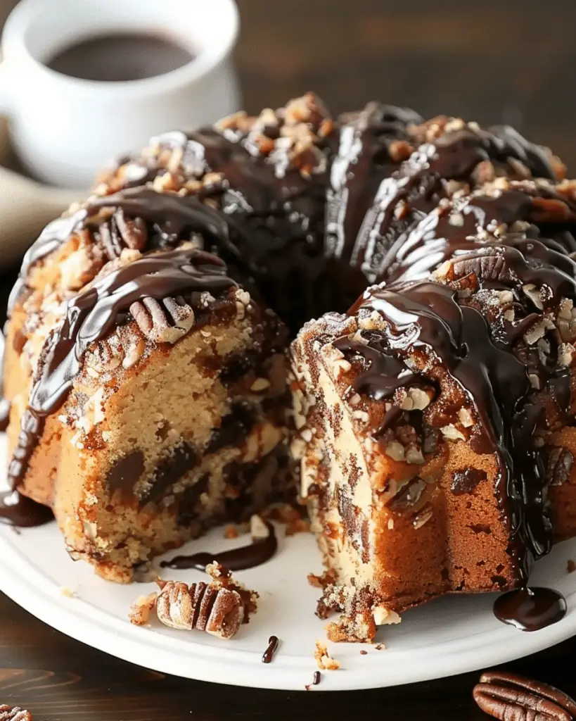 German Chocolate Pecan Pound Cake