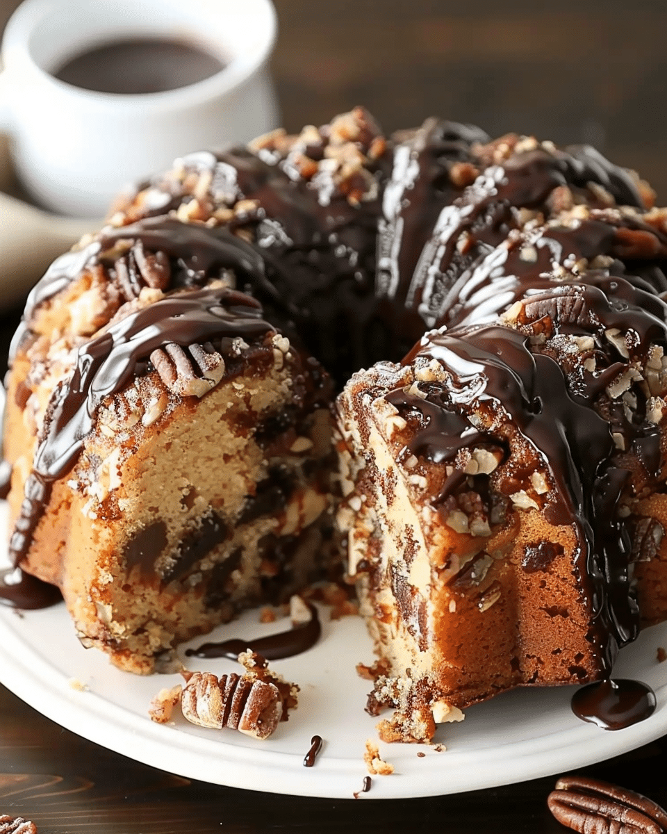 German Chocolate Pecan Pound Cake