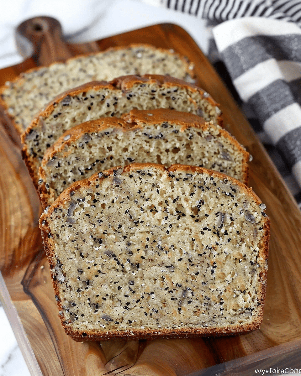 Gluten Free Black Sesame Banana Bread