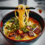 Golden Coconut Noodle Soup