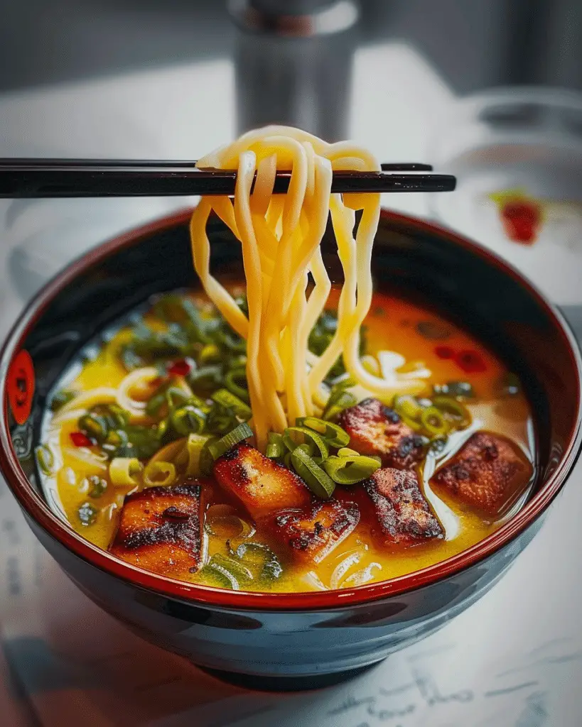 Golden Coconut Noodle Soup