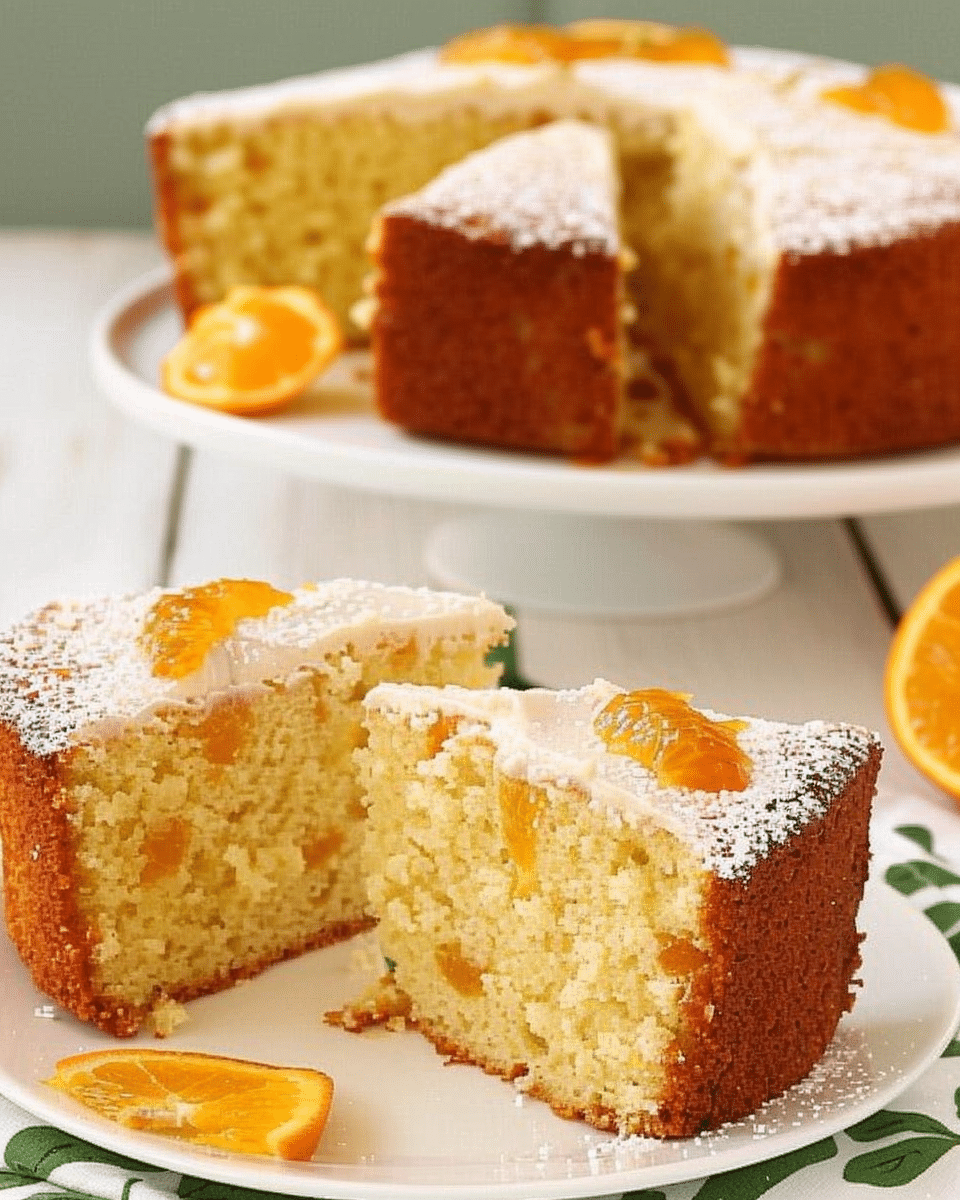 Greek Orange Semolina Cake with Orange Syrup