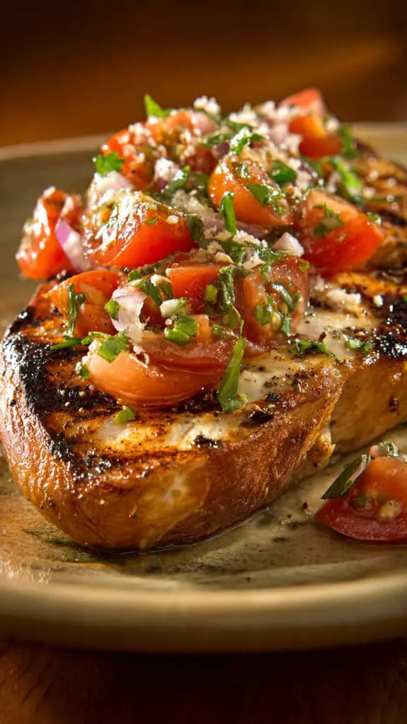 Grilled Chicken with Fresh Tomato Bruschetta