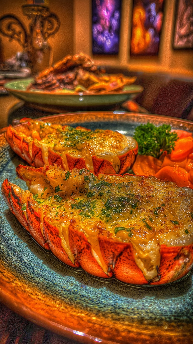 Grilled Lobster Tails with Garlic Herb Butter