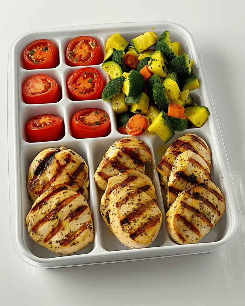 Grilled Chicken Breast with Steamed Veggie Medley