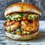 Homemade Shrimp Burger with Guacamole