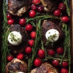 Honey Cranberry Chicken Bake with Balsamic Glaze and Goat Cheese