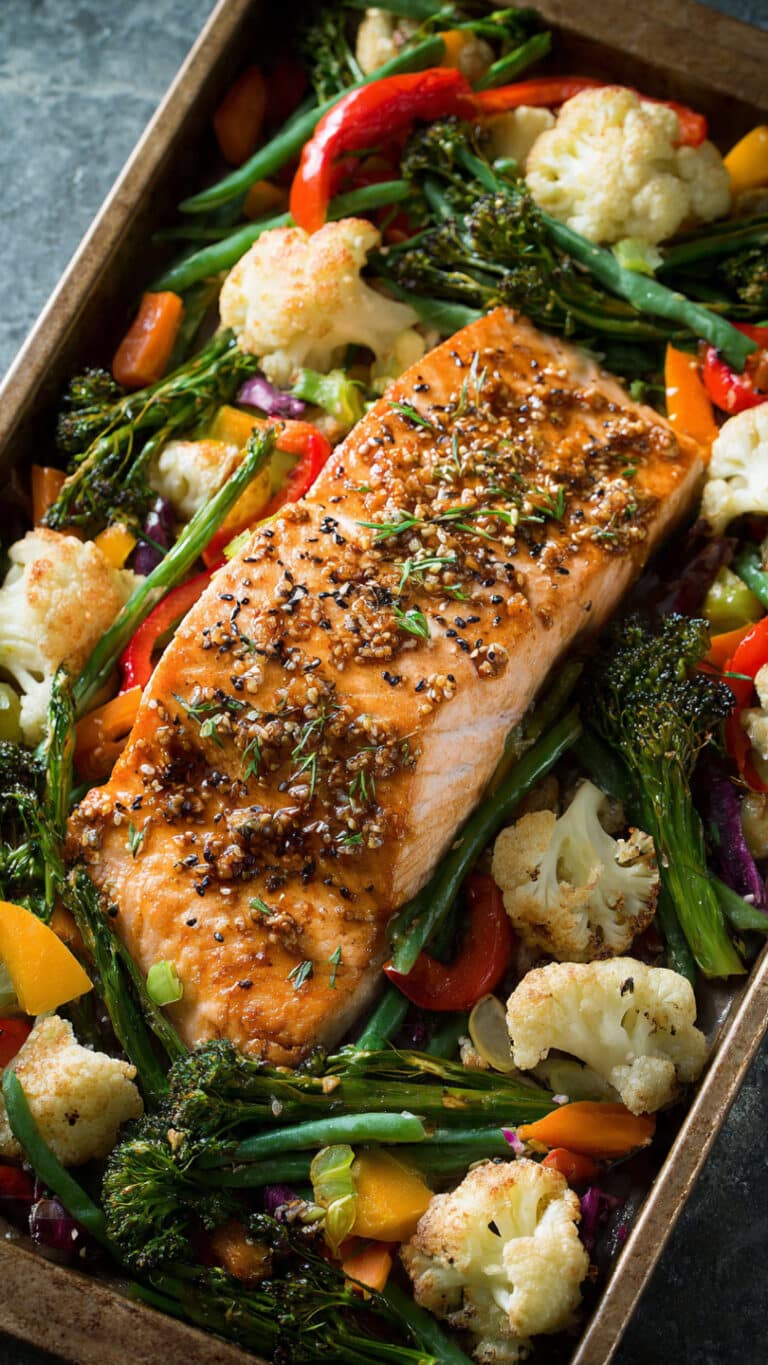 Honey Garlic Salmon and Mixed Veggies