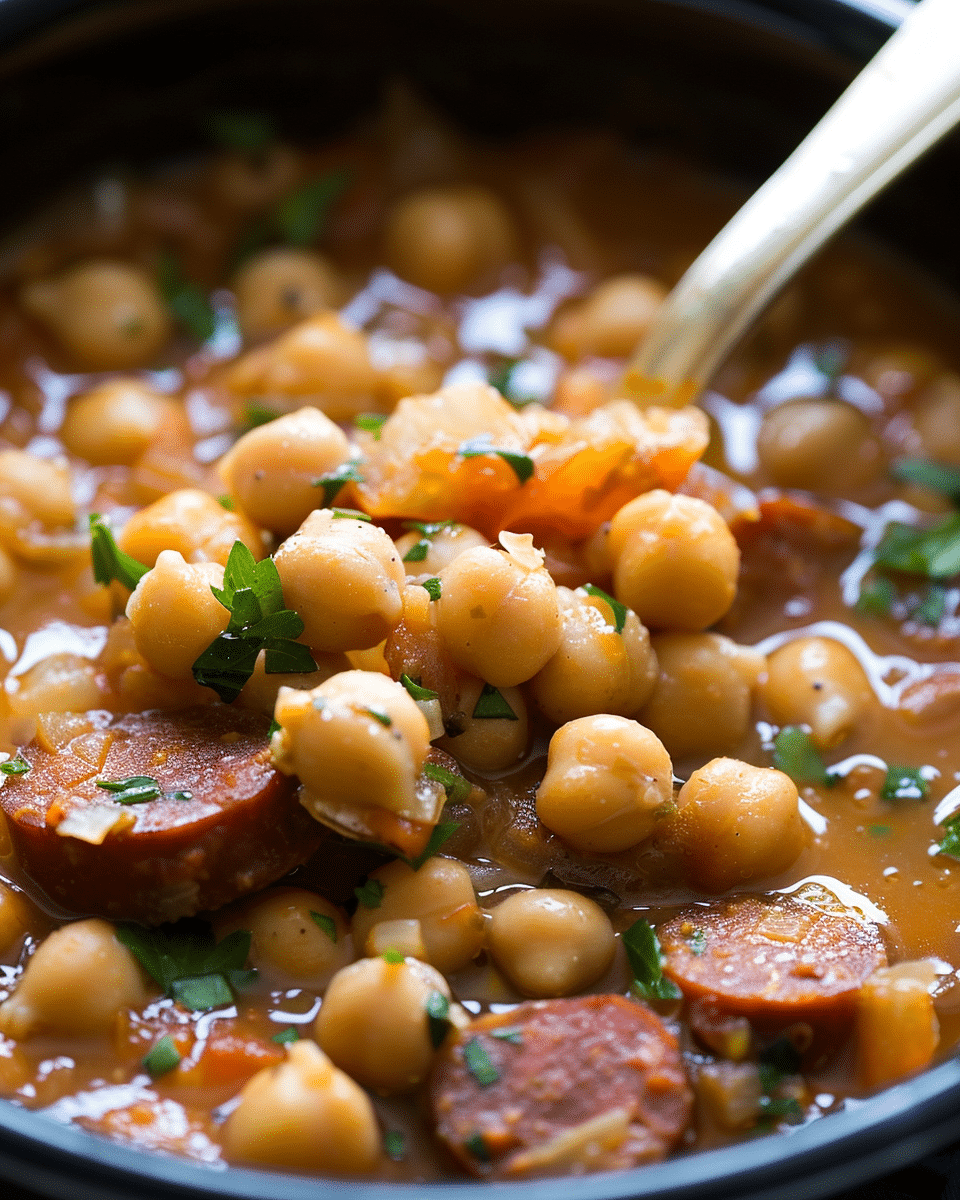 Kielbasa, Chickpea and Tomato Ragout