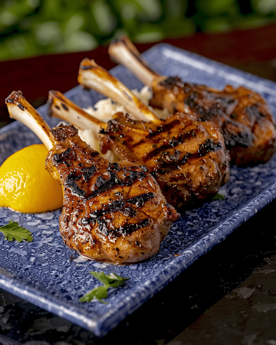 Lamb Chops with Spiced Yogurt Marinade
