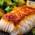 Lemon Garlic Butter Cod Bowls with Roasted Brussels Sprouts