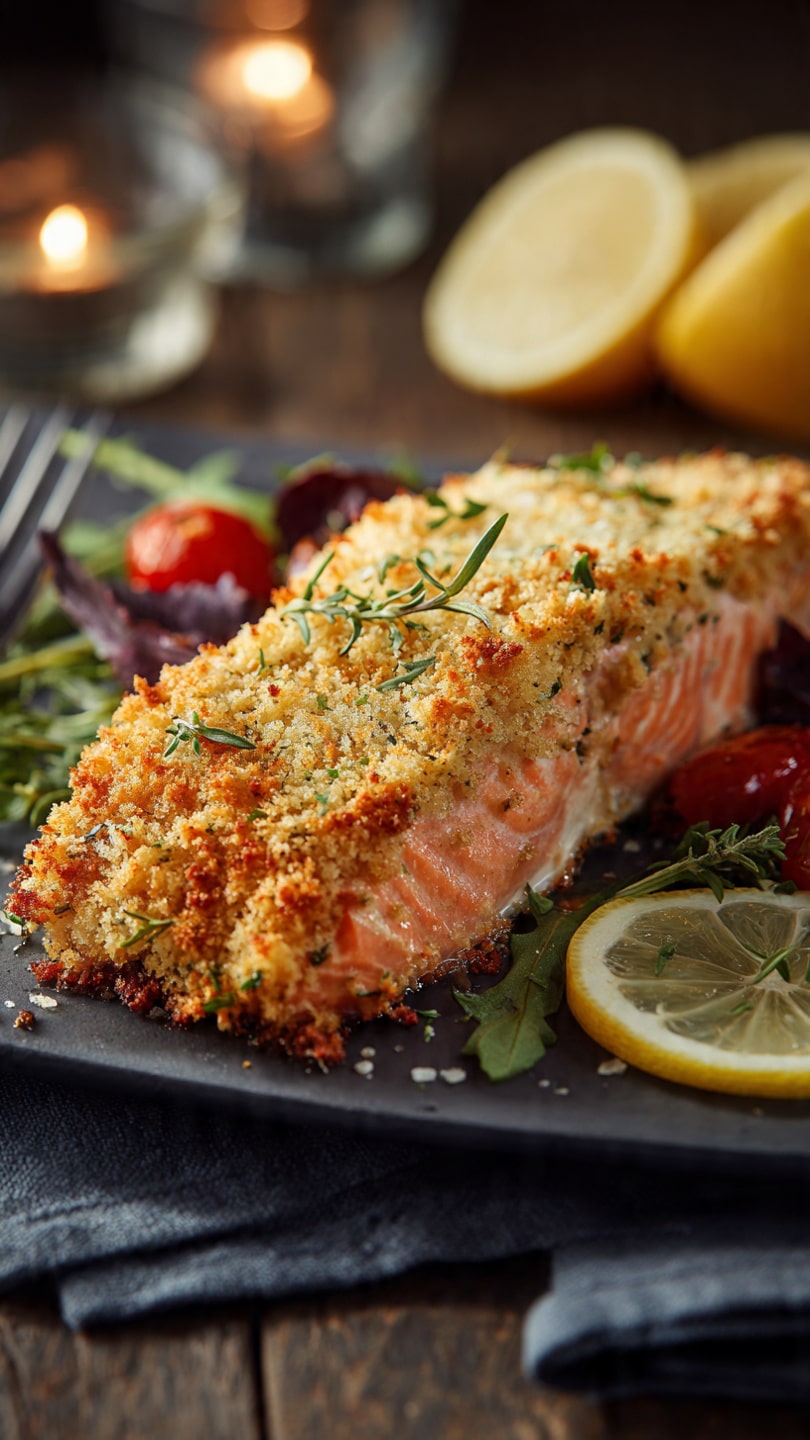 Lemon Panko-Crusted Salmon