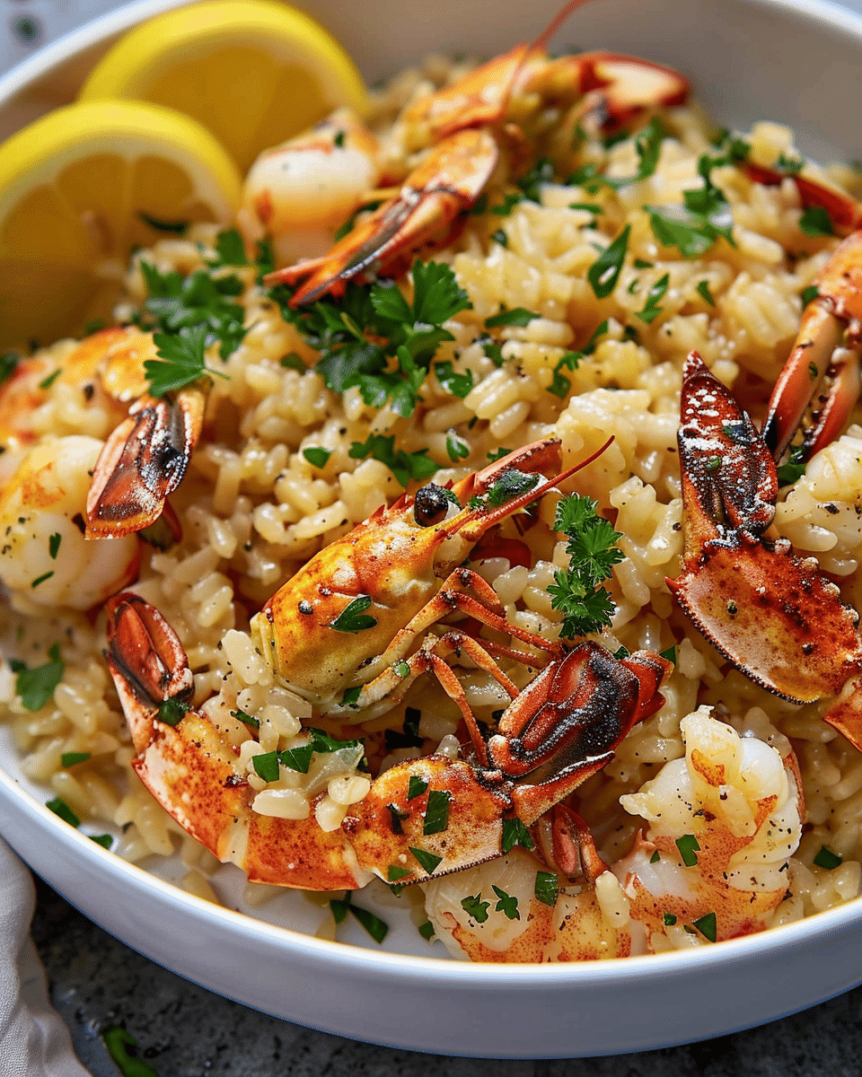 Lemon Butter Lobster Risotto