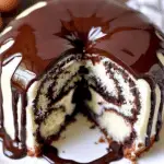 Moist Marble Cake with Chocolate Drizzle