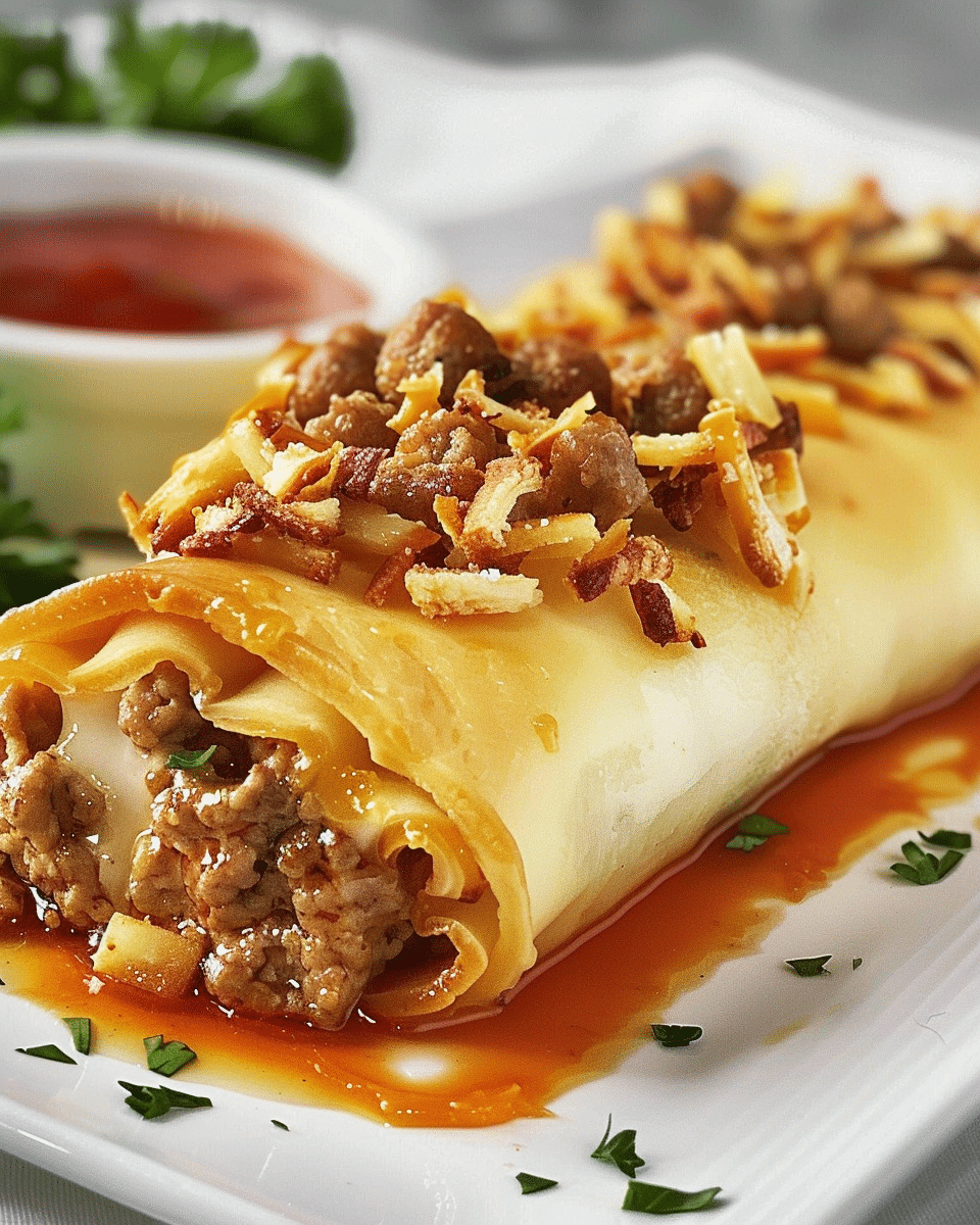 Italian Meatball Lasagna Roll-Ups