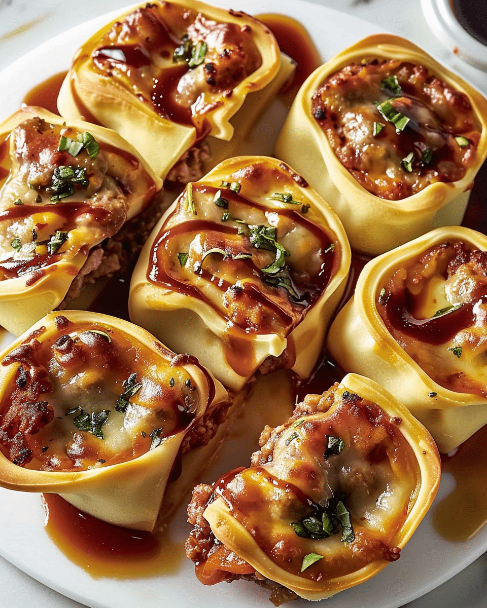 Italian Meatball Lasagna Roll-Ups