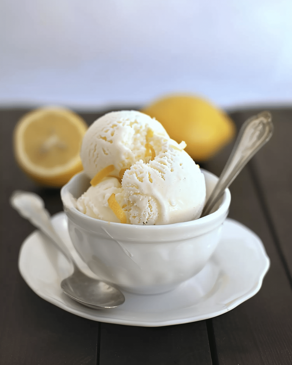 Meyer Lemon Cardamom Ice Cream
