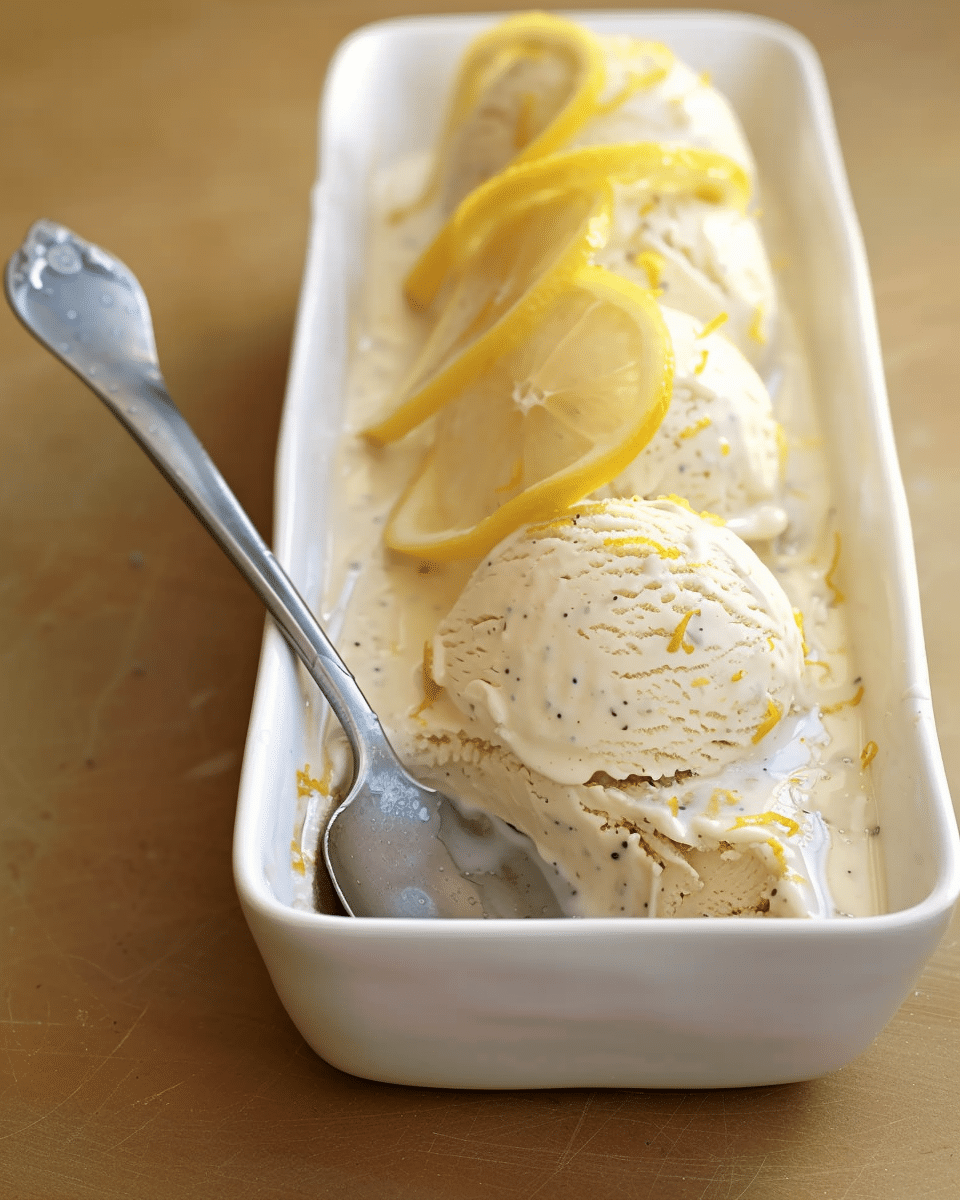 Meyer Lemon Cardamom Ice Cream
