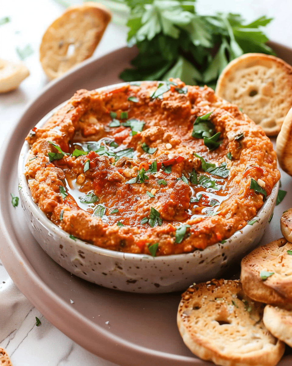 Muhammara (Roasted Red Pepper Dip)