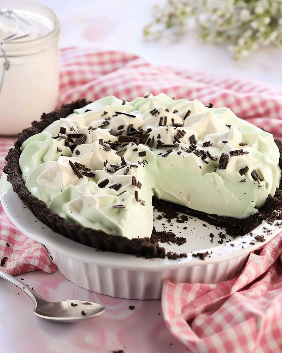 No-Bake Grasshopper Pie