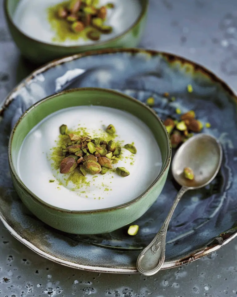 Orange Blossom and Milk Pudding with Pistachios and Honeycomb