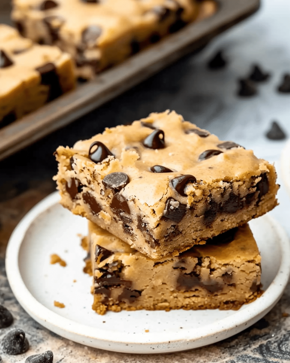 Paleo Chocolate Chip Tahini Blondies